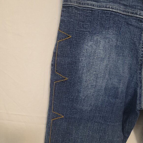 Rocawear Medium Blue Wash Mid Rise Flare Jeans Size 14 - Picture 7 of 10